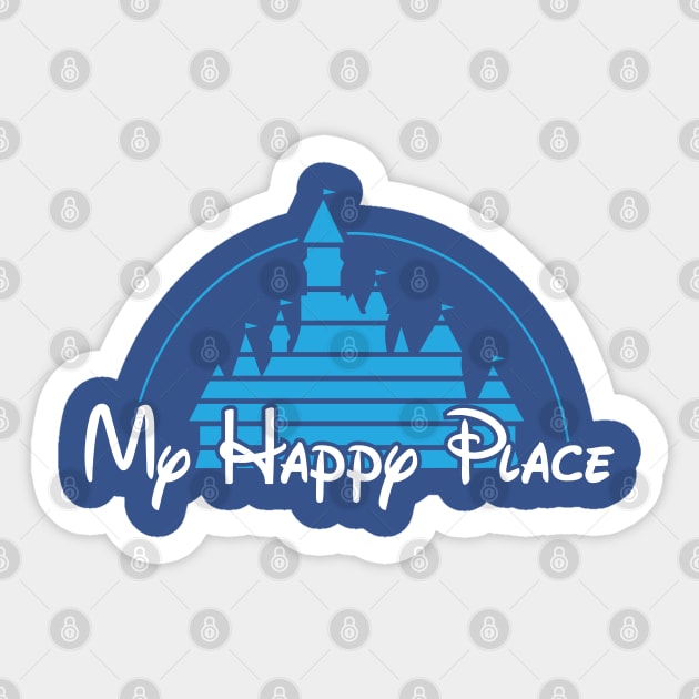 My Happy Place Sticker by old_school_designs